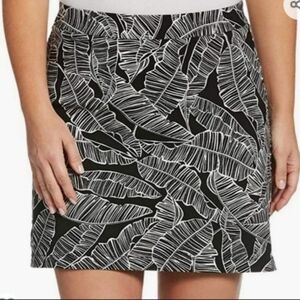 Rafaella Leaf Print Skort